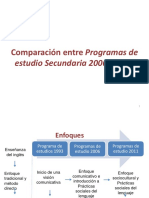 Comparación Entre Programas de Estudio Secundaria 2006 y 2011