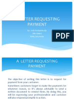 A Letter Requesting Payment: By: Arib Muhammady Fikri Islami Risky Setyawan