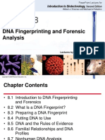 DNA Fingerprinting and Forensic Analysis: Introduction To Biotechnology