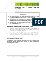 Section 1. Definition and Classification of Acute Kidney Injury