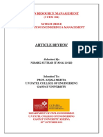 Article Review: Human Resource Management