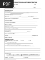 Airsoft Registration Application