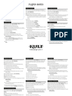 KULT Divinity Lost Reference Sheet Player Moves