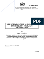 Les Determinants de La Croissance Economique en Republique Centrafricaine