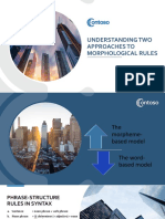 Understanding Two Approaches To Morphological Rules