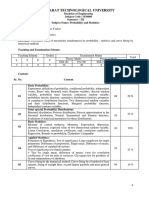 Probability & Statistics Syllabus GTU 3rd Sem CE