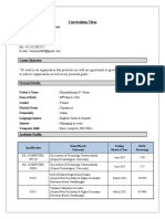 Curriculum Vitae: Mital Rajendrakumar Varma