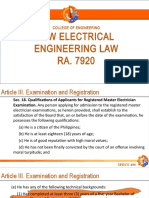 New Electrical Engineering Law RA. 7920