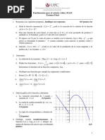 Fundamentos para El Calculo (Adm.) MA42 Examen Final