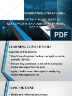 Media and Information Literacy (Mil)