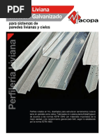 Perfileria Liviana en Acero Galvanizado Metal-Gypsum - Espanol