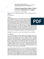 Assessment of Solvent Degradation Within A Global Process Model of Post-Combustion CO Capture