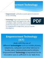 Empowerment Technology: Empowerment - Authority or Power Given To Someone