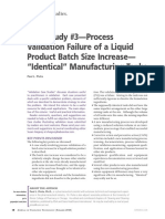 Process Validation Failure of A Liquid Product Batch Size Increase