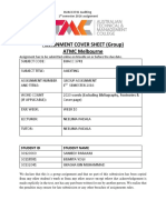 Assignment Cover Sheet (Group) ATMC Melbourne: Student Id Student Name