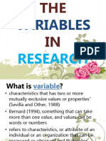 The Variables in Research