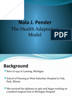 Nola J. Pender: The Health Adaptation Model