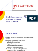 Blood Gas & Electrolyte Analysis: Dr.D.Chandrasekaran, PH.D, Assistant Professor, Dept. of Clinics