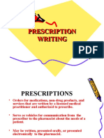 Prescription Writing Prescription Writing