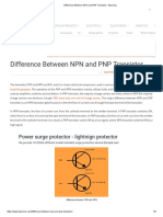 Difference Between NPN and PNP Transistor - Elprocus