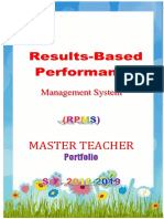 Management System: Master Teacher