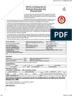 Irctcs E-Ticketing Service Electronic Reservation Slip (Personal User)