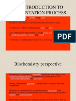 An Introduction To Fermentation Process: Sugar Alcohol Yeast