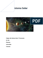 Formacion y Origen Del Sistema Solar