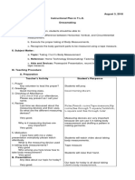 Lesson Plan in Body Measurement