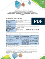 Guía de Actividades y Rúbrica de Evaluación - Paso 2 - Conocer La Nutrición y El Transporte de Solutos en Las Plantas