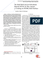 Improving The Sink Roll Life in Galvalume Using Material AT101 & The Various Thermal-Spray Coating On SS3l6L Roll Surface