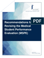 Mspe Recommendation