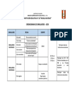 Cronograma de Simulacros Nacionales Ugel 05