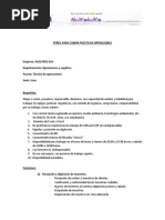 Solicitud de Personal - Tecnico de Operaciones - Agq Sede Lima