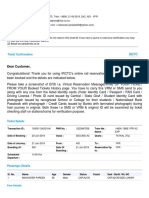 Dear Customer,: Ticket Confirmation Irctc