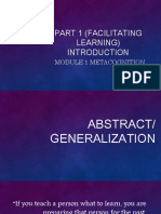 Part 1 (Facilitating Learning) : Module 1 Metacognition