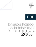 Division Politica Administrativa y Censal 2007