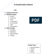 Maruti Suzuki PESTELD and SWOT Analysis (C1 Test)