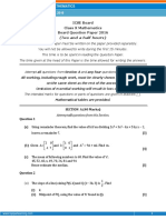 ICSE Board Class X Mathematics Board Question Paper 2016