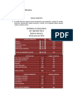 Mario Alejandro Almario.: Empresa La Excelencia NIT: 800.900 700-4 Balance General 30 de Junio de 2016