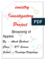 Chemistry Investigatory Project: Browning of Apples