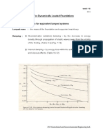 Design Procedures For Dynamically Loaded Foundations Choice of Parameters For Equivalent Lumped Systems