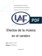 Investigacion: Efectos de La Musica en El Cerebro