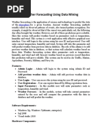 Weather Forecasting Using Data Mining: Atmosphere