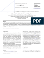 Adsorption of Methylene Blue On Cu (II) - Exchanged Montmorillonite