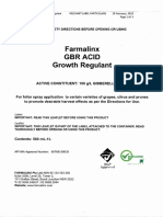 Farmalinx Gbracid Growth Regulant: Active Constituent: 100 G/L Gibberellic Acid