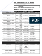 Horario Letras Ufrj 2019.2