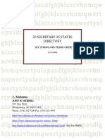 50 Secrataries of States and Ucc Filings Guide