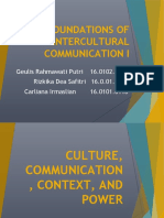 Foundations of Intercultural Communication I