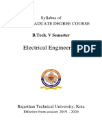 Electrical Engineering: Syllabus of Undergraduate Degree Course